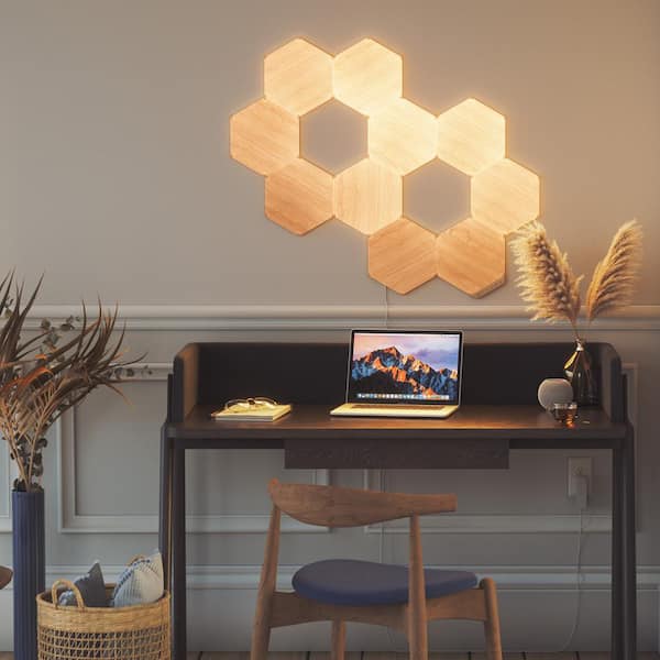 Nanoleaf Elements Wood Look Expansion Smart LED Panels (Pack of 3