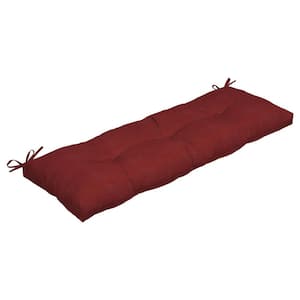 48 in. x 18 in. Nautical Red Rectangular Outdoor Bench Cushion