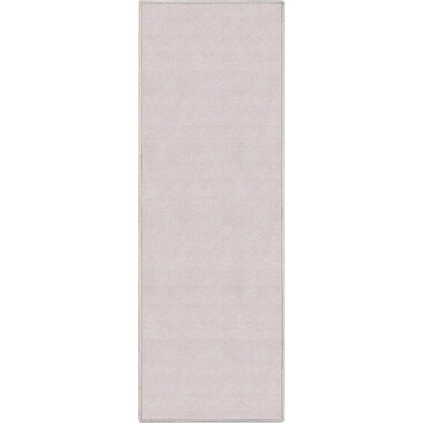 Well Woven Ivory 20 in. x 5 ft. Runner Flat-Weave Plain Solid