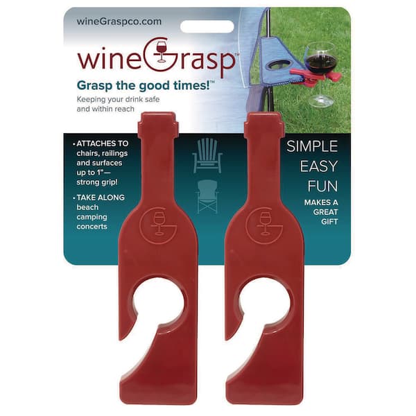 WINEGRASP Set-Bottle Red Plastic Wine Rack