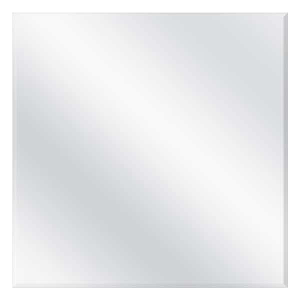 Glacier Bay 30 in. W x 30 in. H Frameless Square Bathroom Vanity Mirror in Silver