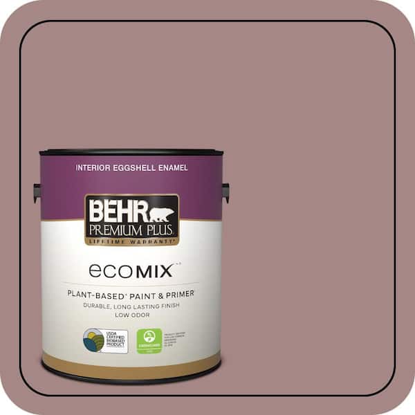 1 gal. #120F-4 Blackberry Mocha Eggshell Enamel EcoMix Plant-Based Interior Paint & Primer
