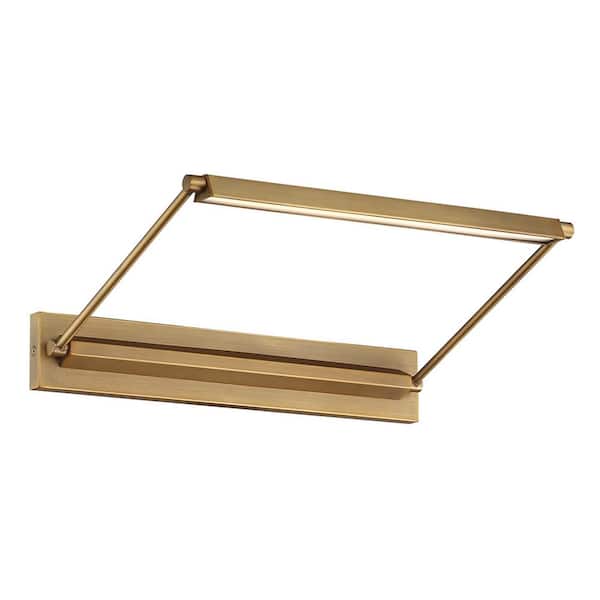 WAC Lighting Hudson 17 in. Aged Brass LED Adjustable Picture Light, 3000K