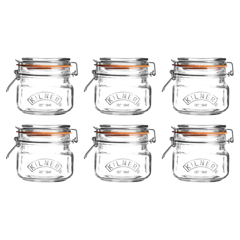 Round Clip Top Jar Set of 6 (12oz), Kilner