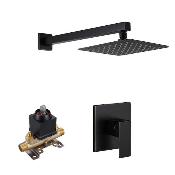 Single-Handle 1-Spray Shower Faucet 1.8 GPM with 360° Swivel in Oil Rubbed Bronze (Valve Included)