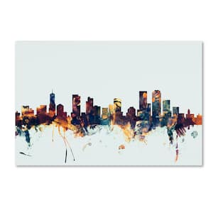 Trademark Fine Art Pittsburgh PA Skyline Blue by Michael Tompsett