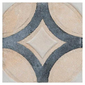 Angela Harris Sicilia Circles Crema 7.87 in. x 0.31 in. Matte Porcelain Floor and Wall Tile Sample