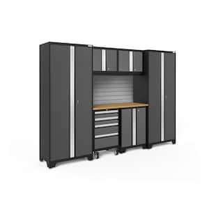 Bold Series 7-Piece 24-Gauge Steel Garage Storage System in Charcoal Gray (108 in. W x 77 in. H x 18 in. D)