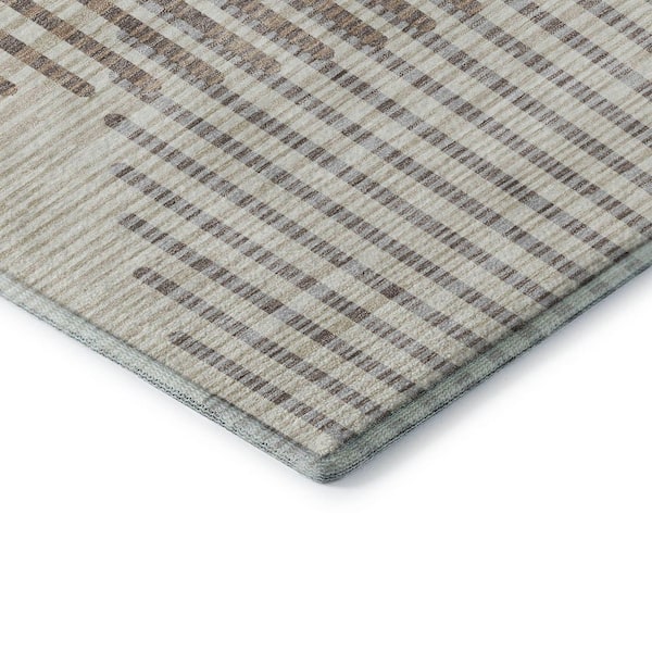 Mayfield Premium Machine Washable Abstract AMF1001 Beige 10 ft. x 14 ft. Area Rug