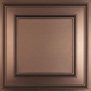 Cambridge Faux Bronze 2 ft. x 2 ft. Lay-in or Glue-up Ceiling Panel (Case of 6)