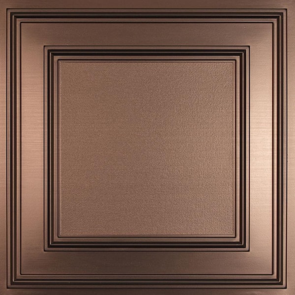 Ceilume Cambridge Faux Bronze Evaluation Sample, Not suitable for installation - 2 ft. x 2 ft. Lay-in or Glue-up Ceiling Panel