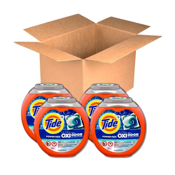 Tide Ultra OXI Power Odor Eliminators Unscented Laundry Detergent Pods (25-Count, Case of 4)