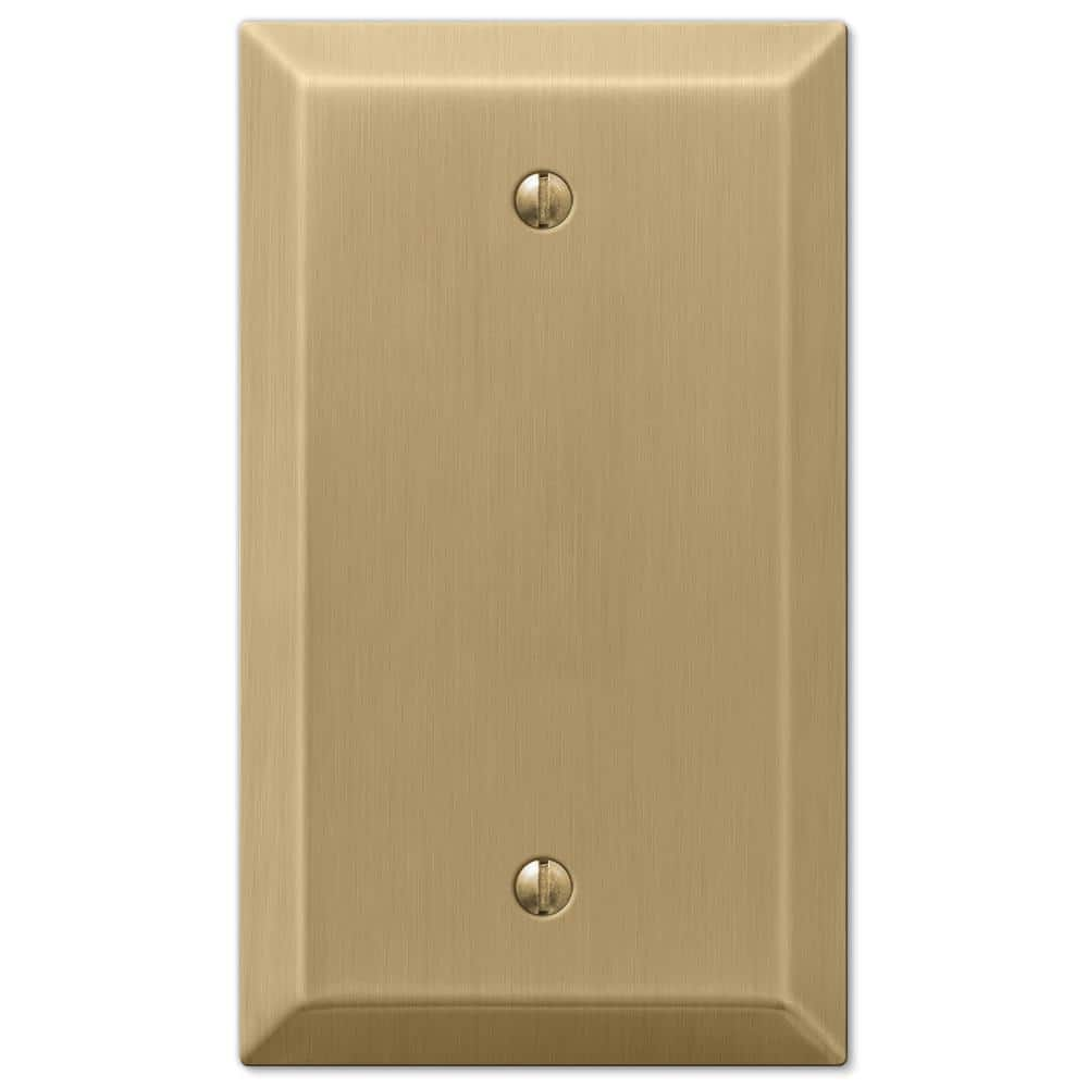 AMERELLE Metallic 1 Gang Blank Steel Wall Plate - Brushed Bronze