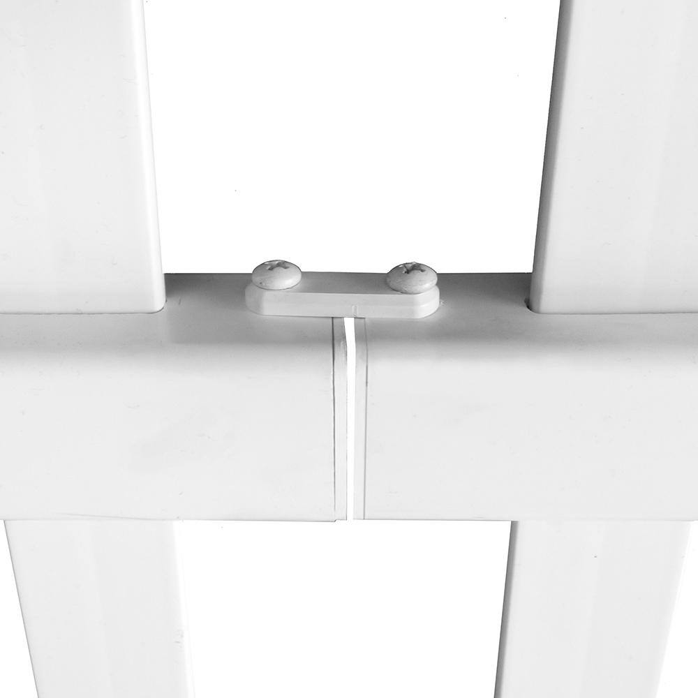 42in H x 92in W White Vinyl Scallop Picket Fence Panels