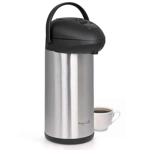 21 Cup Silver Stainless Steel Vacuum Body Pump Cap Air Pot
