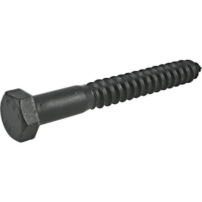 Deck Bolts 3/8 in. x 3 in. Black Exterior Hex Lag Screws