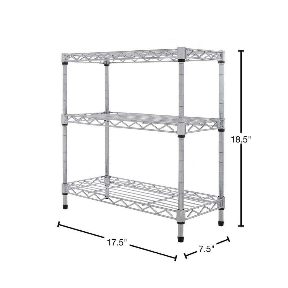 UltraZinc Compact 3-Tier Mini Steel Wire Organizer for Countertop and Cabinet