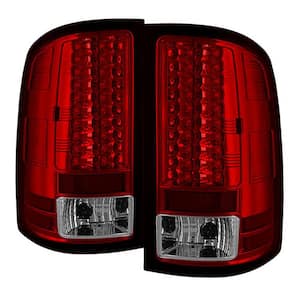 GMC Sierra 1500 07-13 2500HD/3500HD 07-14 (Doesn't fit 3500HD Dually Models) LED Tail Lights - Red Clear