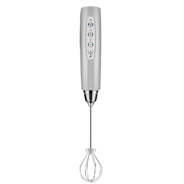 Handheld Milk Frother Electric Whisk 3 Speed Adjustable with 3 Stainless Whisks for Coffee Latte