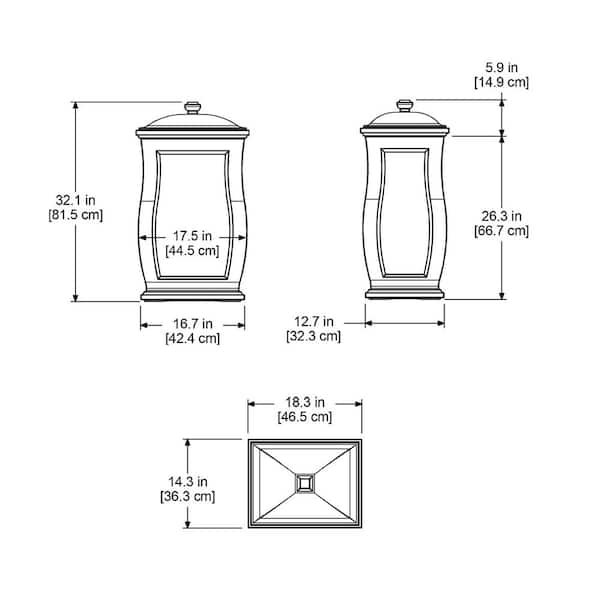 Mayne Mansfield 22 Gal. Polyethylene Black Storage Bin 5861 Mayne Mansfield 22 Gal. Polyethylene Black Storage Bin 5861