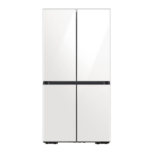 Samsung Bespoke 23 Cu Ft 4 Door Flex French Door Smart Refrigerator With Beverage Center In White Glass Counter Depth Rf23a The Home Depot Samsung Bespoke 23 Cu Ft 4 Door Flex French Door Smart Refrigerator With Beverage Center In White Glass Counter Depth Rf23a The Home Depot