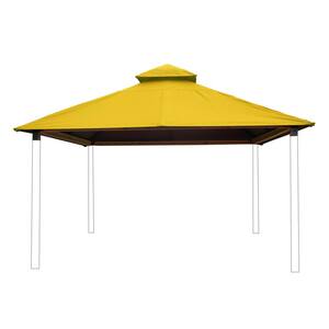 SunDura 12 ft. x 12 ft. Yellow Gazebo Canopy Top with Roof Framing and Mounting Hardware Kit