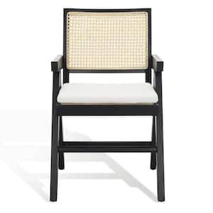 Colette Black/Natural 17.7 in. Rattan Dining Chair