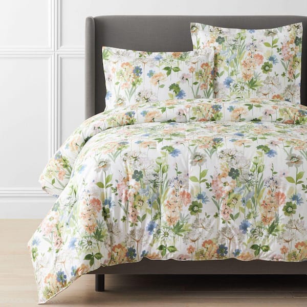 Legends Hotel Tania Ivory Multi Floral King/California King Wrinkle-Free Sateen Comforter