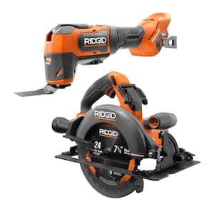 18V Brushless Cordless 2-Tool Combo Kit with Oscillating Multi-Tool and 7-1/4 in. Circular Saw (Tools Only)