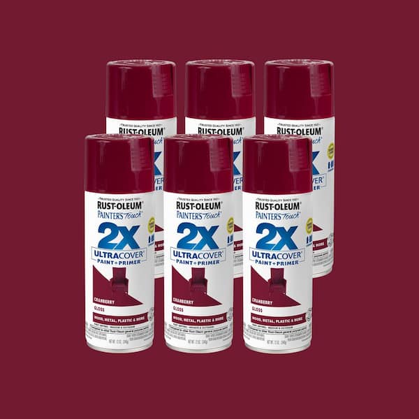 12 oz. Gloss Cranberry General Purpose Spray Paint (6-Pack)