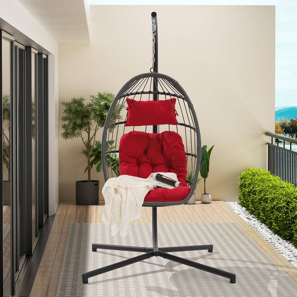 BTMWAY Modern Wicker Indoor And Outdoor Patio Swing Hanging Egg Chair ...