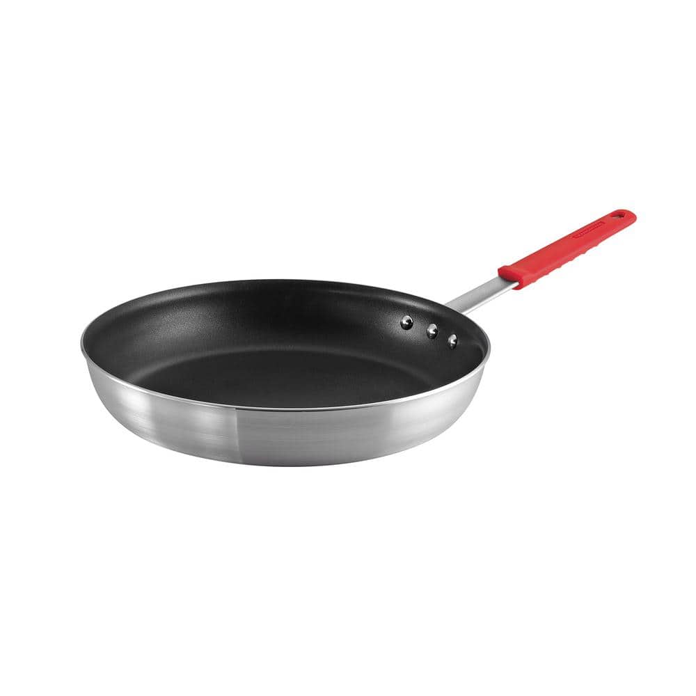 14 in. Heavy-Gauge Aluminum Reinforced Nonstick Frying Pan with Cast Stainl