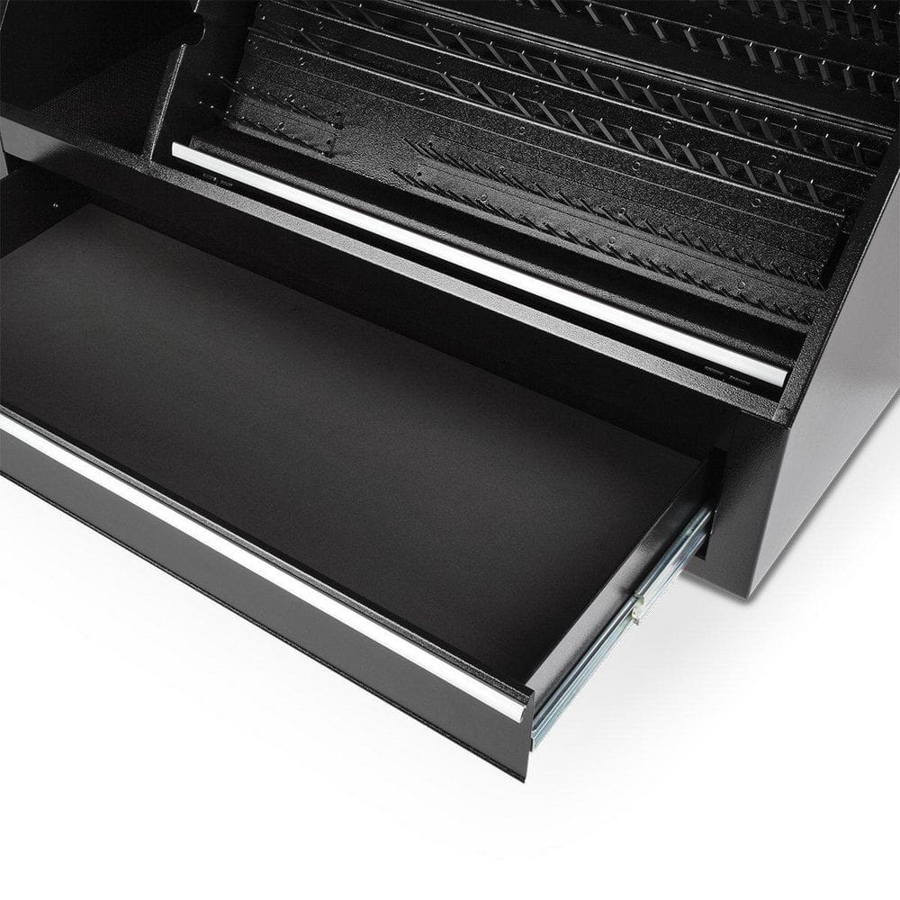 Black Powder Coated Steel Lockable Triangle Tool Storage Box