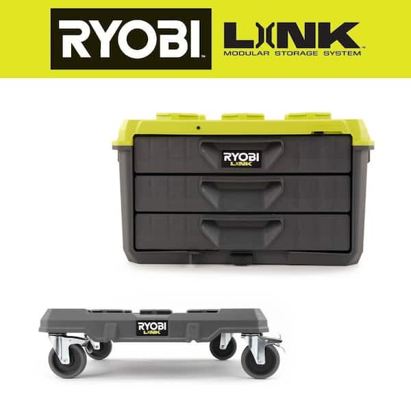 RYOBI LINK Rolling Base with LINK 3-Drawer Tool Box STM204-STM302 - The Home  Depot
