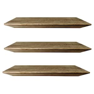 StyleWell Modern Wood Floating Wall Shelves (Set of 2) (26 in. W x 2 in. H)  (20 in. W x 2 in. H) 21BG1251F5T - The Home Depot