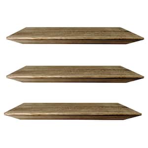 kuma 15 in. W x 6.7 in. D x 1in Pine Wood Boards Floating Shelves Decorative Wall Shelf (Set of 3)