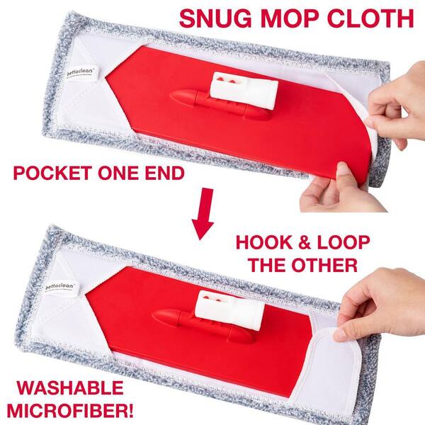 FAWEY TRED INC Red and White Microfiber Flat Mop and Bucket System