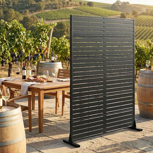 MAYEERTY 1-Piece 72 in. x 47 in. Freestanding Metal Outdoor