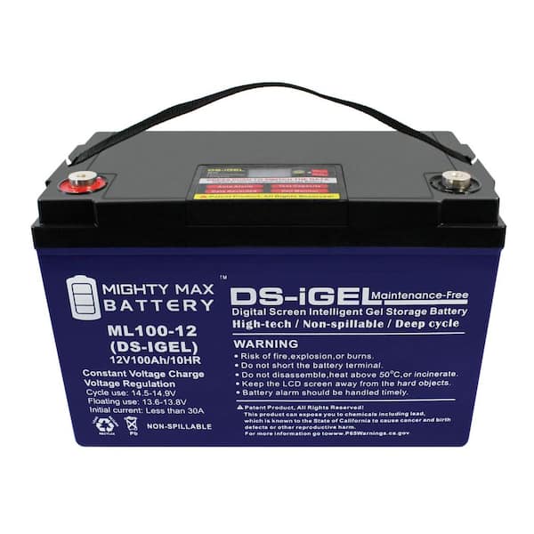 Mighty Max 12V 100Ah Gel Battery replaces Sol Transit Shelter Ad Solar Lighting