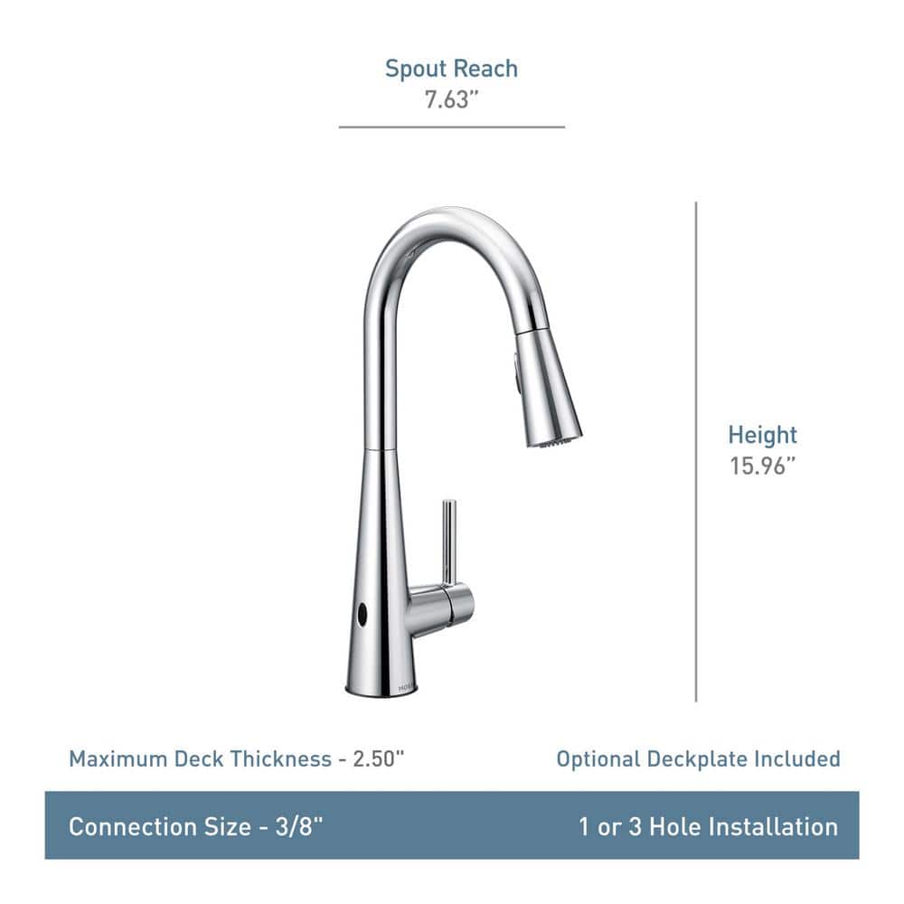 Modern Stainless Steel 15'' Pull-Out Spray Kitchen Faucet