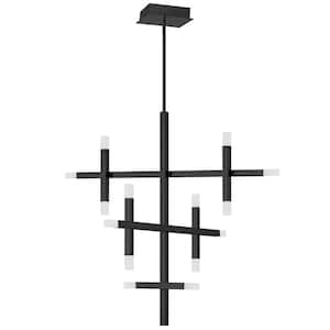 Acasia 14-Light Dimmable Integrated LED Matte Black Statement Chandelier