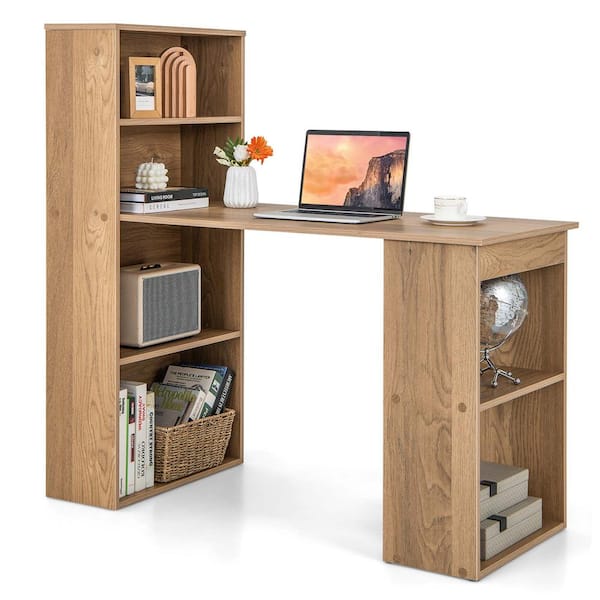 Costway 2 tier store computer desk