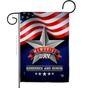 13 in. x 18.5 in. Memorial Day Star Garden Flag Double-Sided Patriotic Decorative Vertical Flags