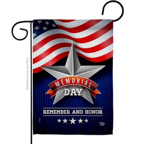 Ornament Collection 13 in. x 18.5 in. Memorial Day Star Garden Flag Double-Sided Patriotic Decorative Vertical Flags