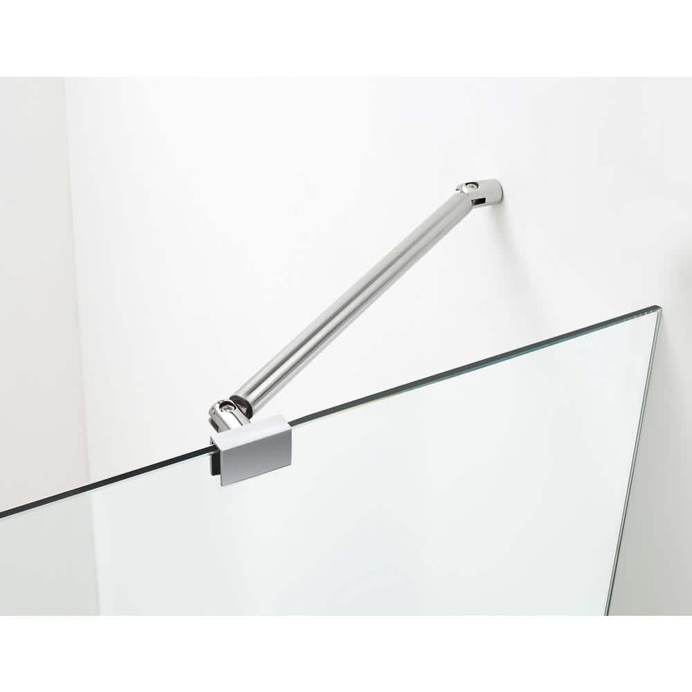 Merrick Frameless Chrome Neo-Angle Hinged Shower Enclosure