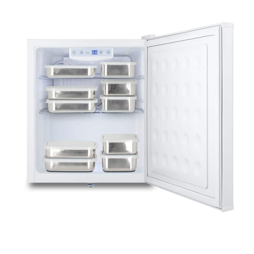 17" White Commercial Mini Refrigerator with Digital Thermostat