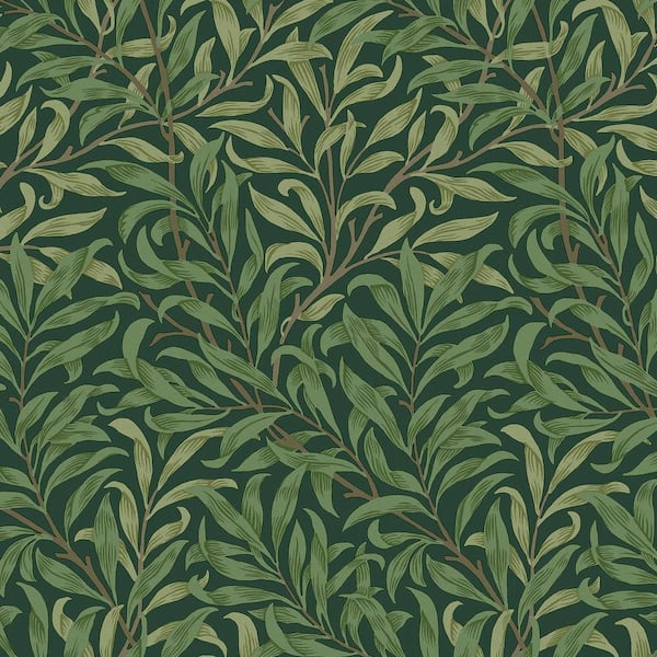 William Morris At Home Willow Bough Deep Green Wallpaper
