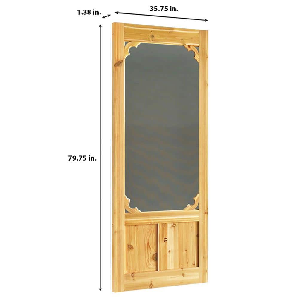 Kimberly Bay 80x36 Rustic Cedar Wood Screen Door