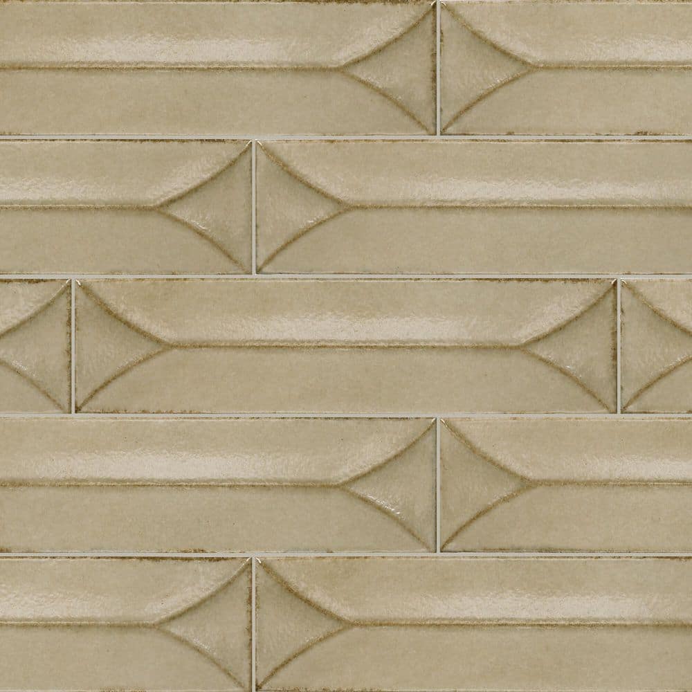 Terramater Dune 3-1/2 in. x 15 in. Glossy Porcelain Wavy Wall Tile (8.08 sq. ft./case) price history on PriceWatchPro