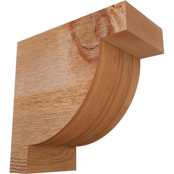 Ekena Millwork 4 in. x 8 in. x 8 in. Western Red Cedar Alpine Rough Sawn Corbel